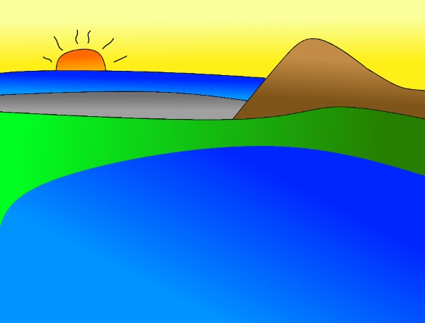 Laguna de Apoyo view - drawing