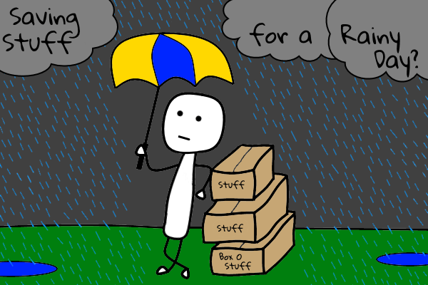 rainy day stickman by sellallyourstuff.com