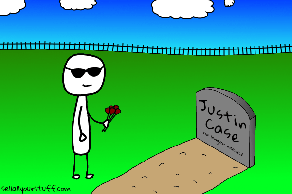 The story of Justin Case by sellallyourstuff.com