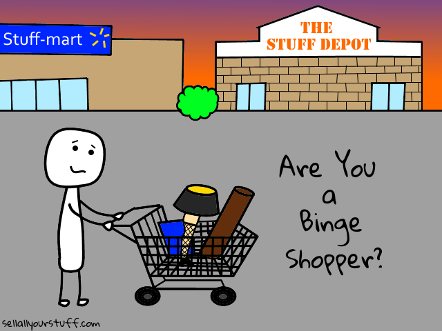 image of binge shopping