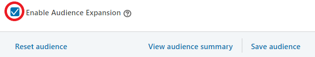 Example enable audience expansion