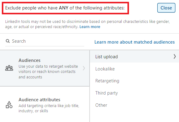 How to exclude users