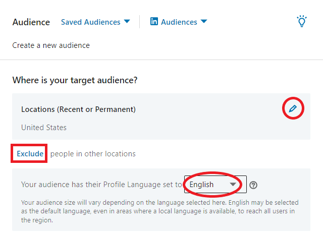 How to specify audience