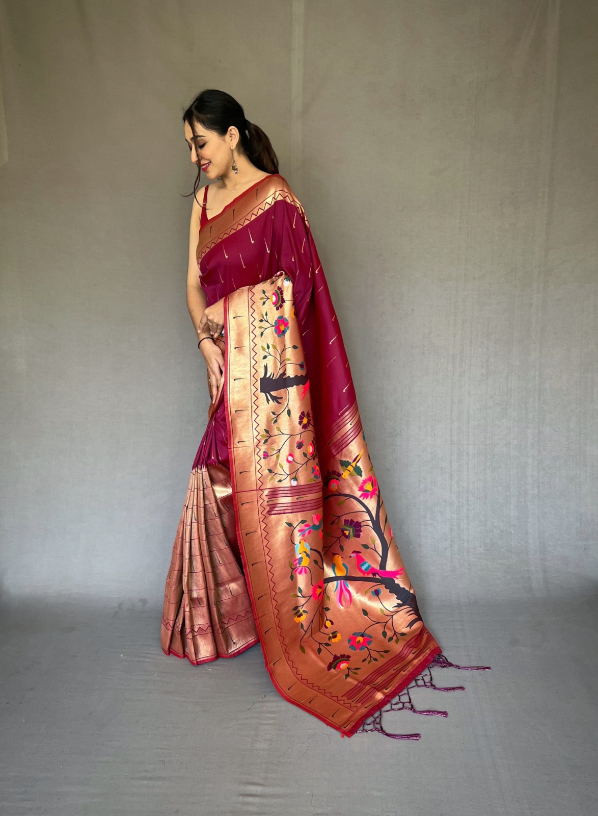 Paithani Silk saree with Paithani Silk blouse (BYC-46250-2201)