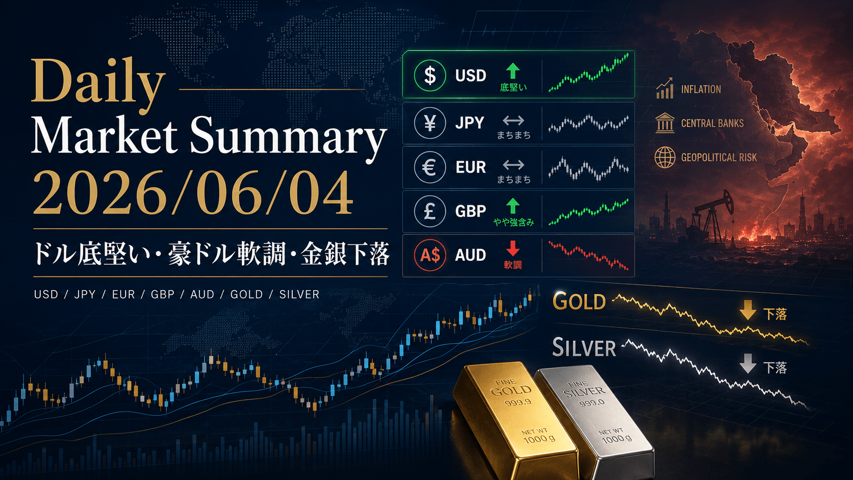 FX・CFD市場 サマリーレポート 2026/06/03 ～ 2026/06/04