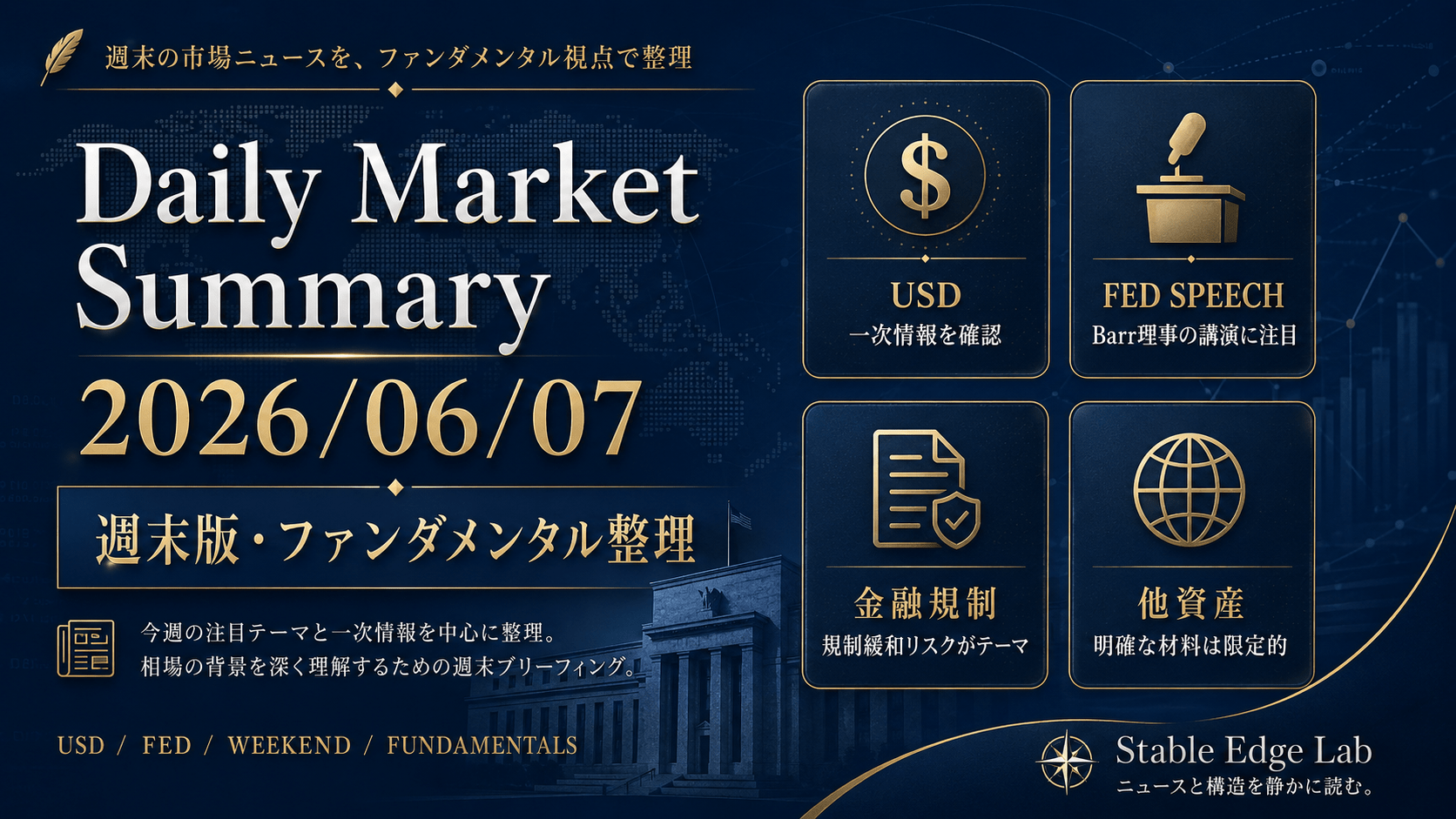 週末マーケットレポート 2026/6/6～2026/06/07