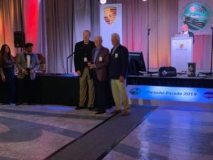 Michael receiving his Concours award at the evening banquet