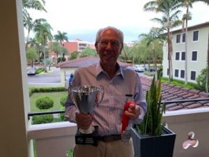 A now relaxed Michael Gilson with his Concours loot