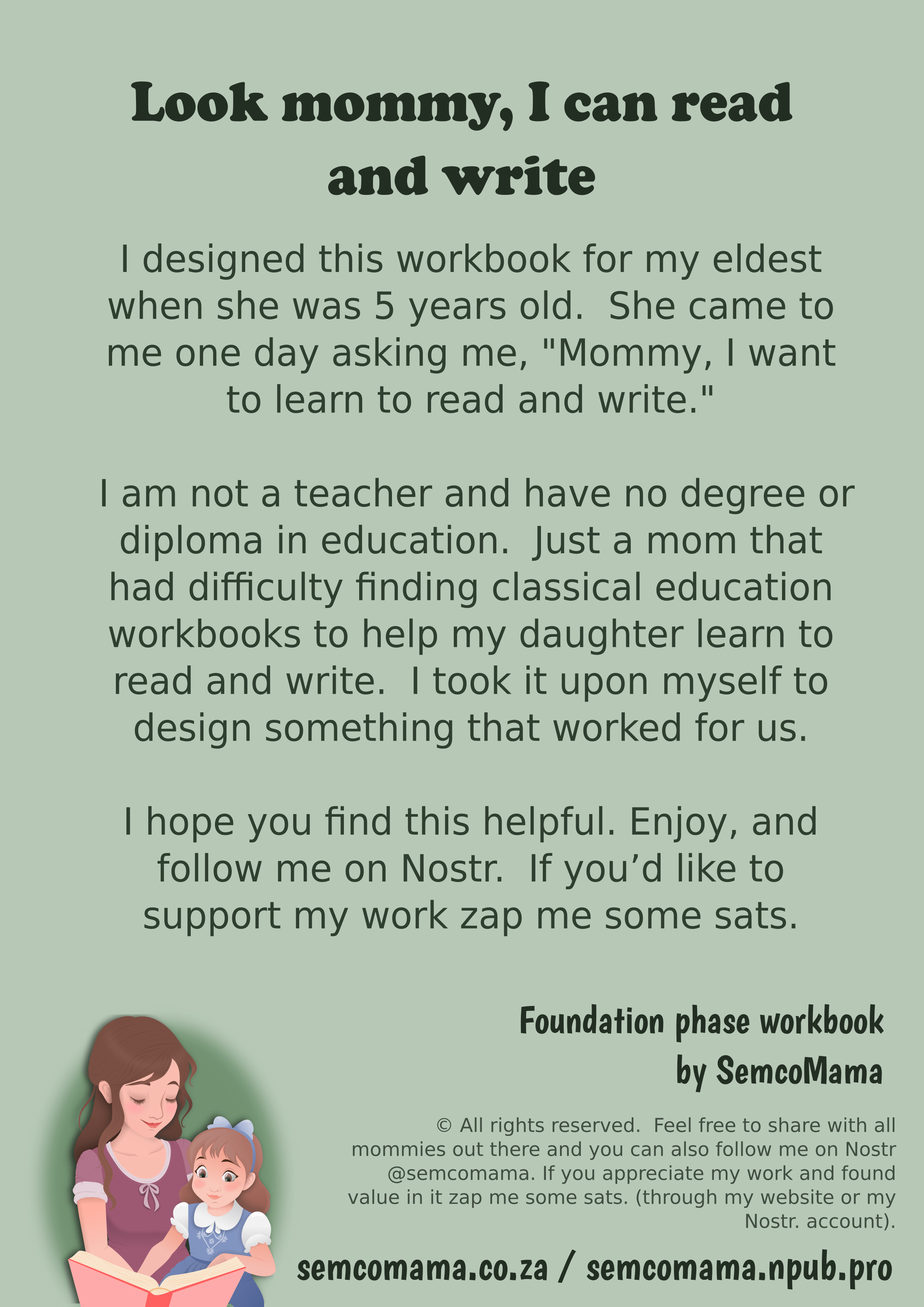 Look mommy, I can read and write (workbook)