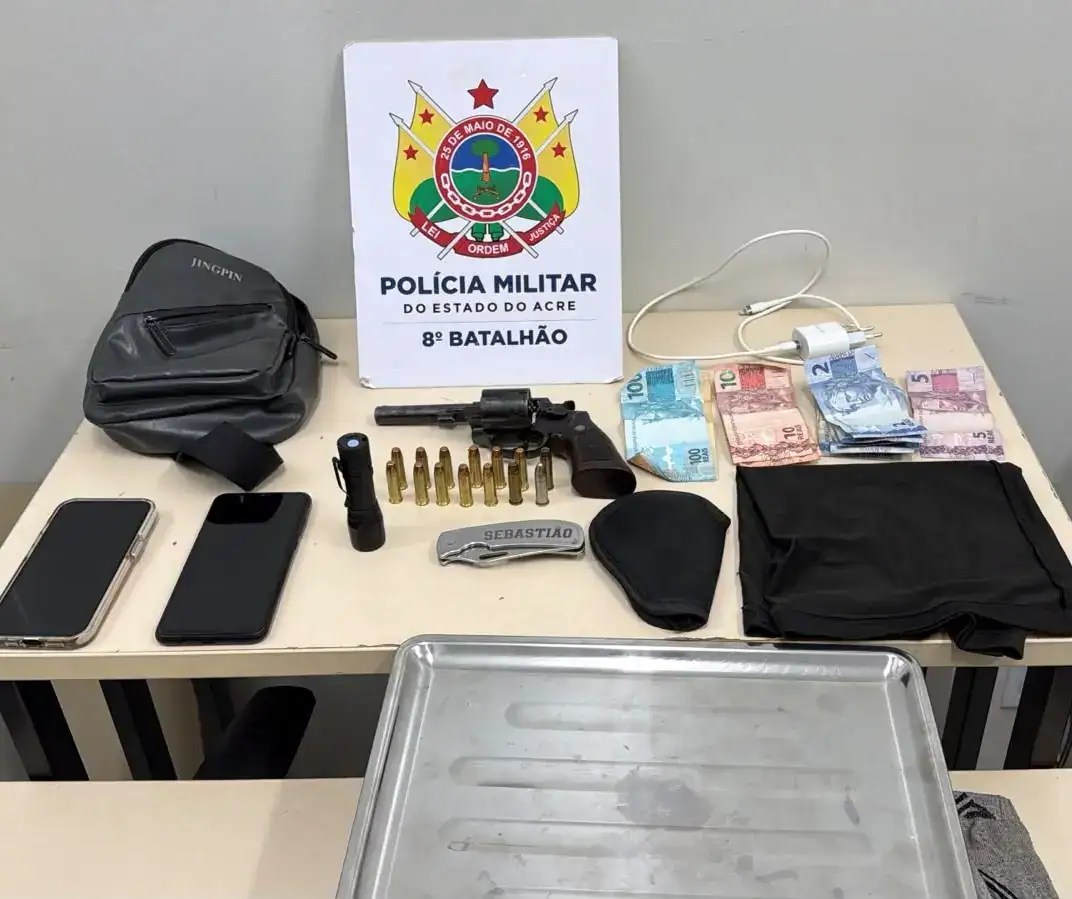Homem armado com revólver é preso após ameaça em Sena Madureira