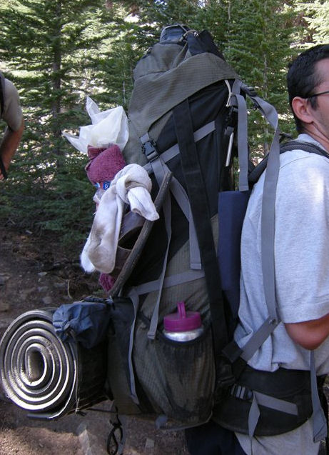 strapping tent to backpack
