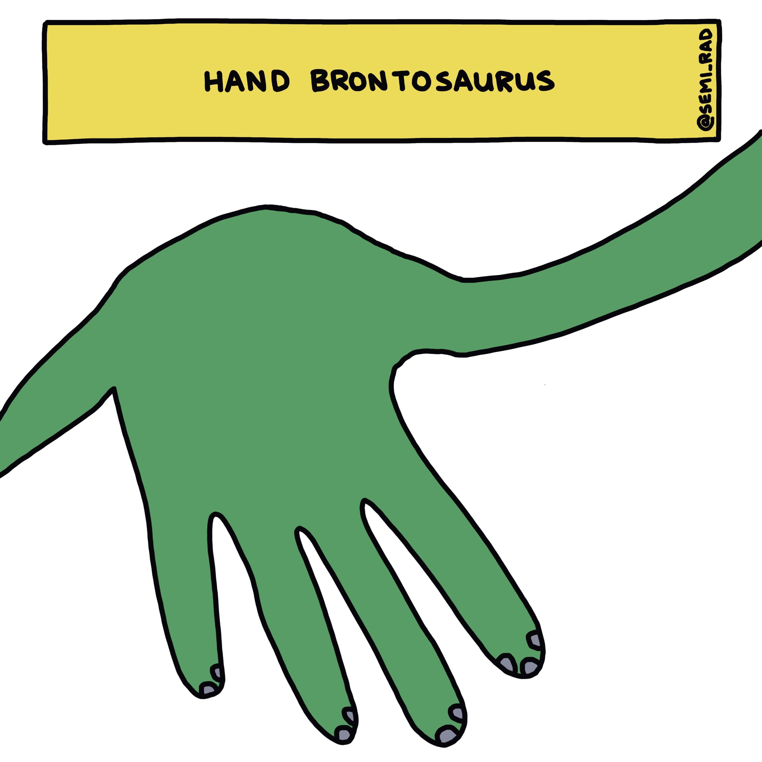 semi-rad hand brontosaurus