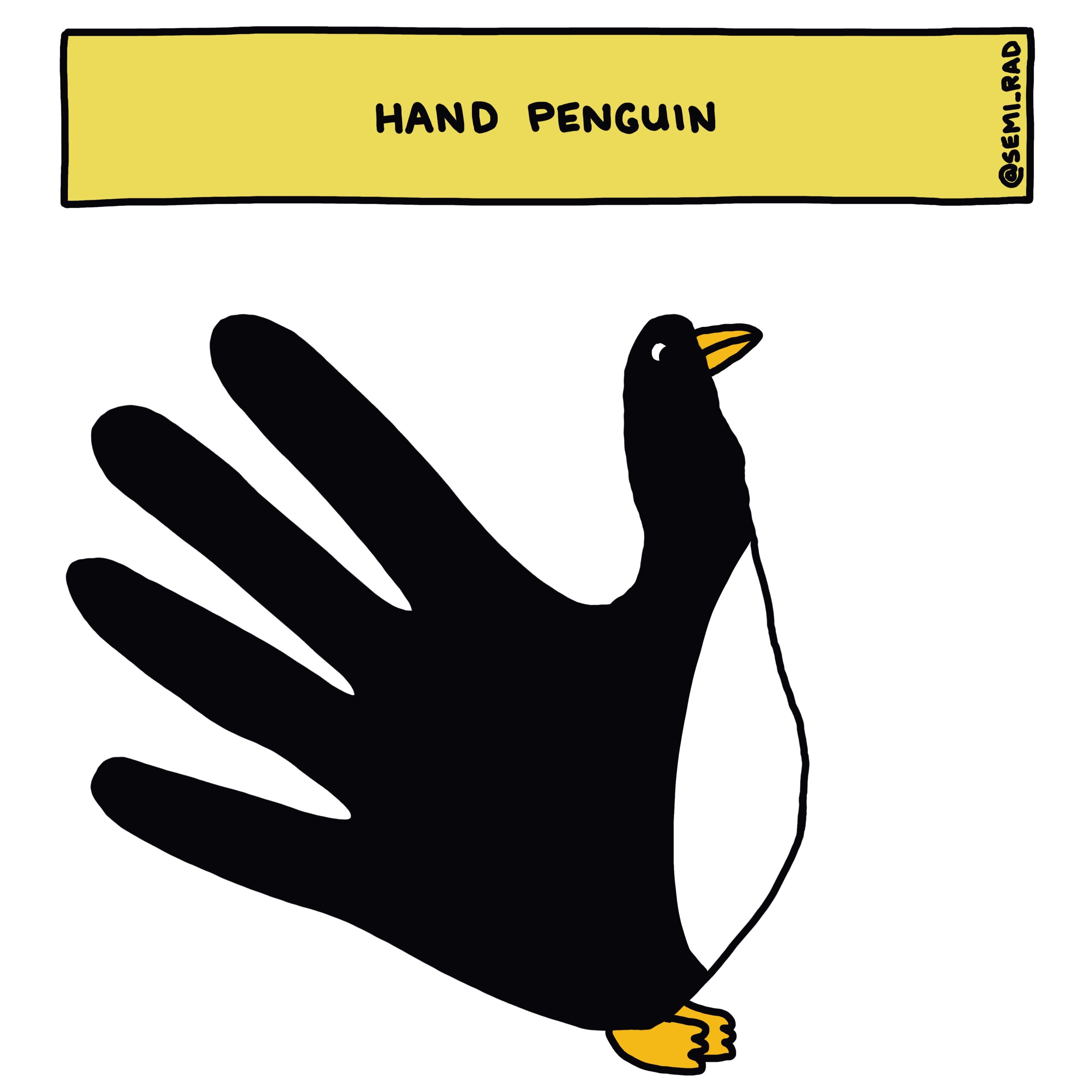 Semi-Rad Hand Penguin