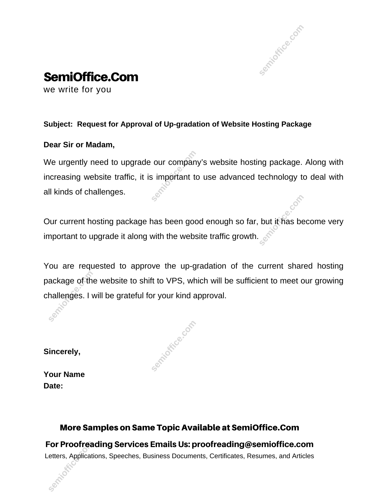 request-letter-for-upgradation-of-website-hosting-package-semioffice-com