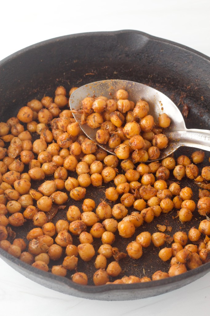 Quick Roasted Chickpea made over the Stovetop