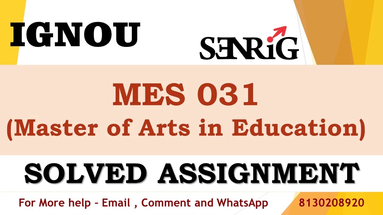 MES 031 ET-An overview Solved Assignment 2023-24