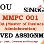 MMPC 001 Management Functions And Organisational Processes Solved Assignment 2023-24