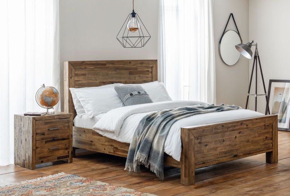 Montreal Rustic Wooden Bed Frame Sensation Sleep Beds And Mattresses