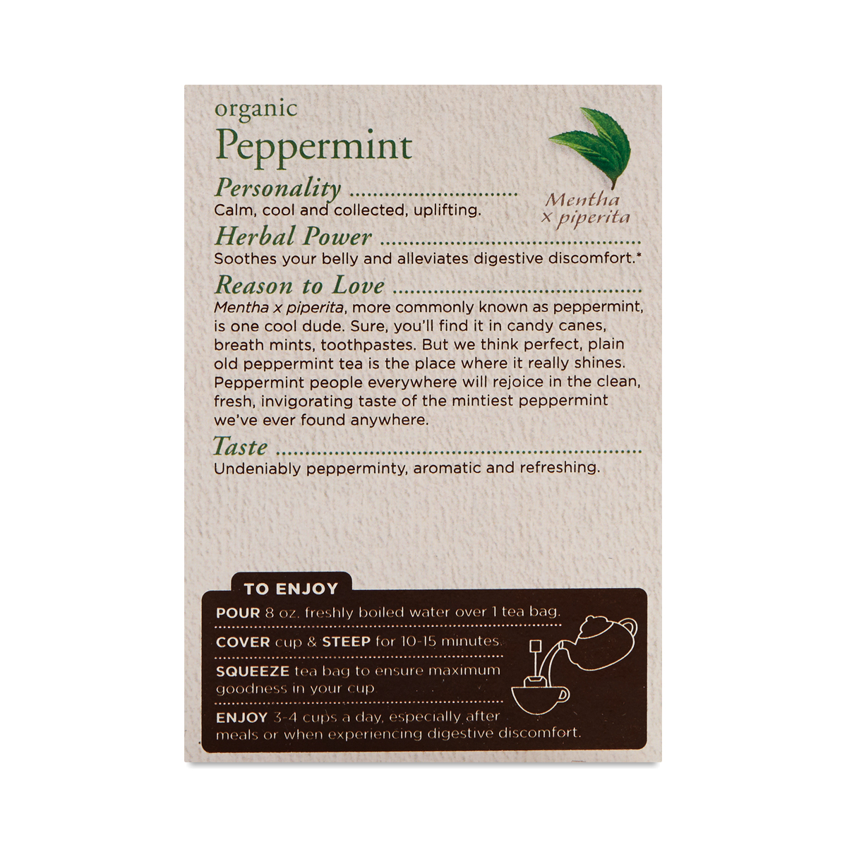 Peppermint Tea Details