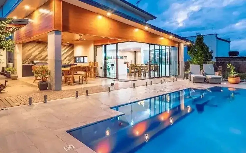 Natural outdoor pool summer vacations built for freshness and coolness