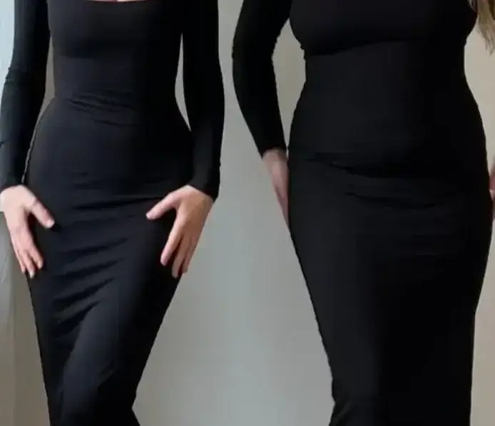 Long black women dresses designed romantic style