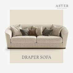 Confortable sofa showcased white background