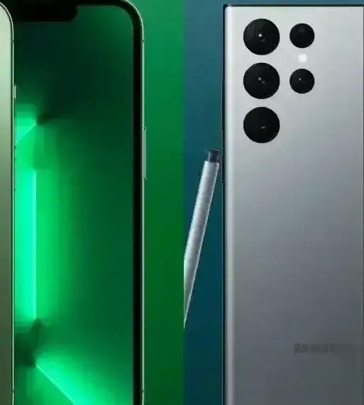 Buy mobiles phones innovated brand green background