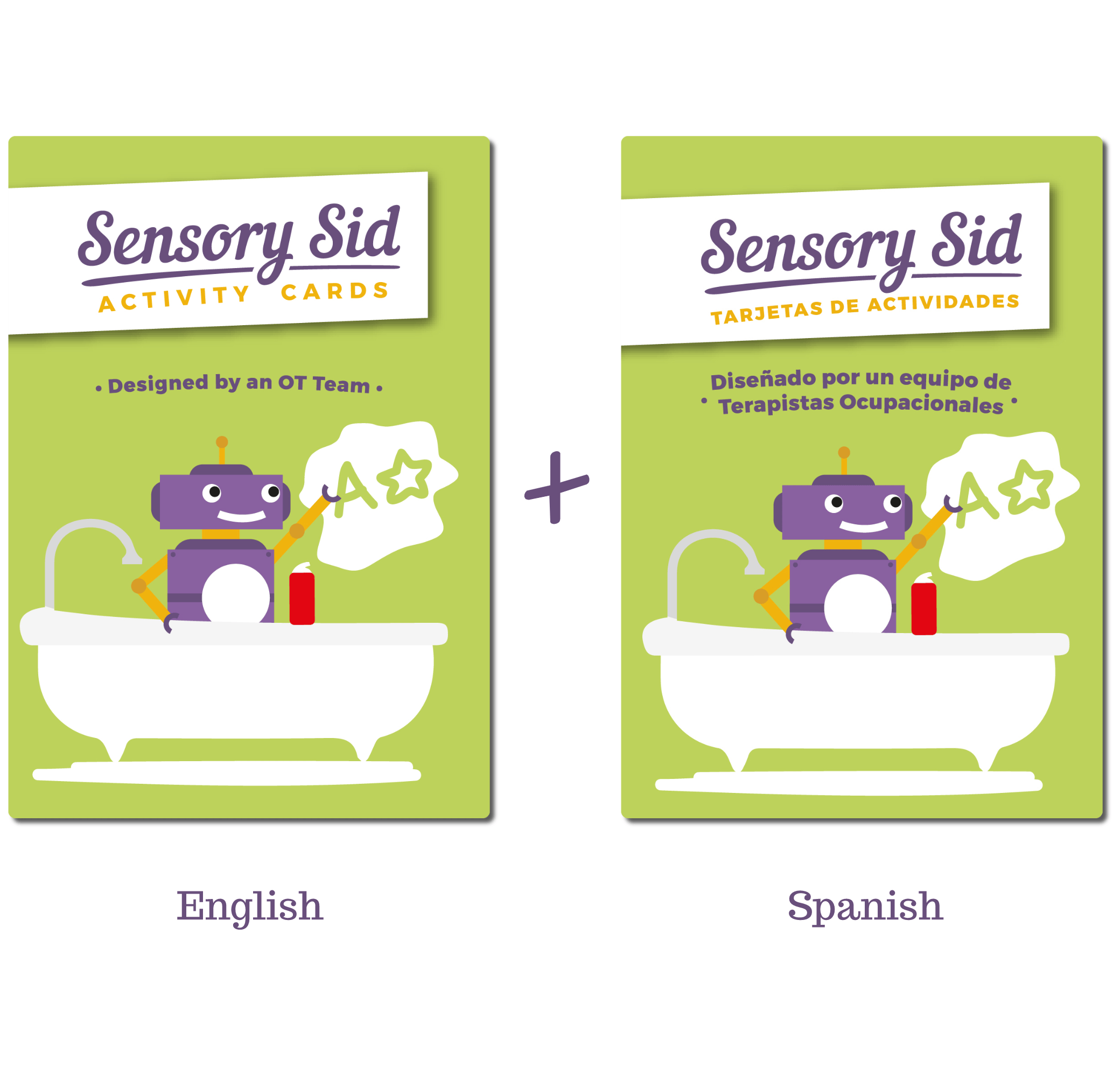 **Bundle**  Sensory Sid Activity Card - English and Spanish