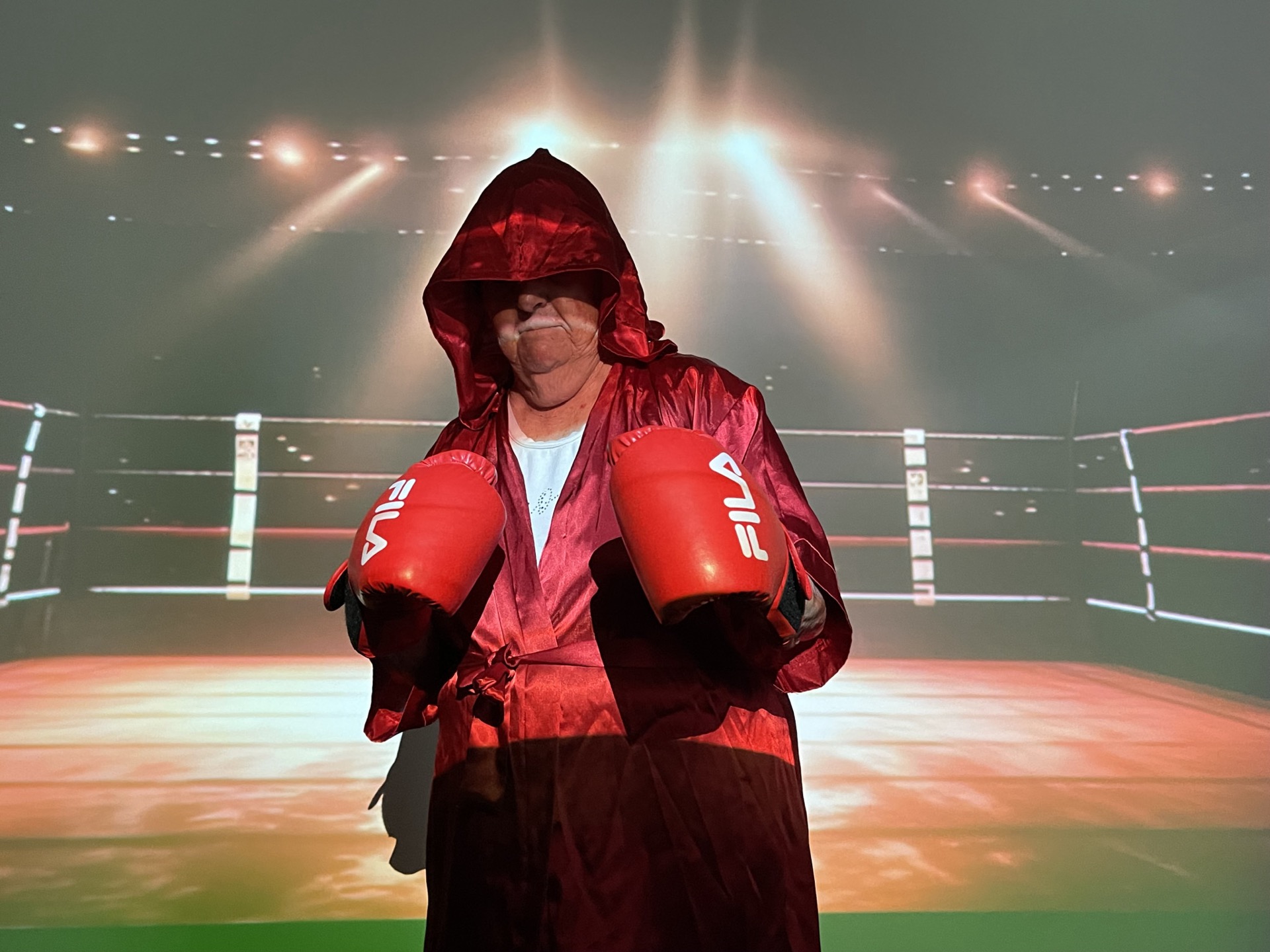 Putting gloves on for the Olympics