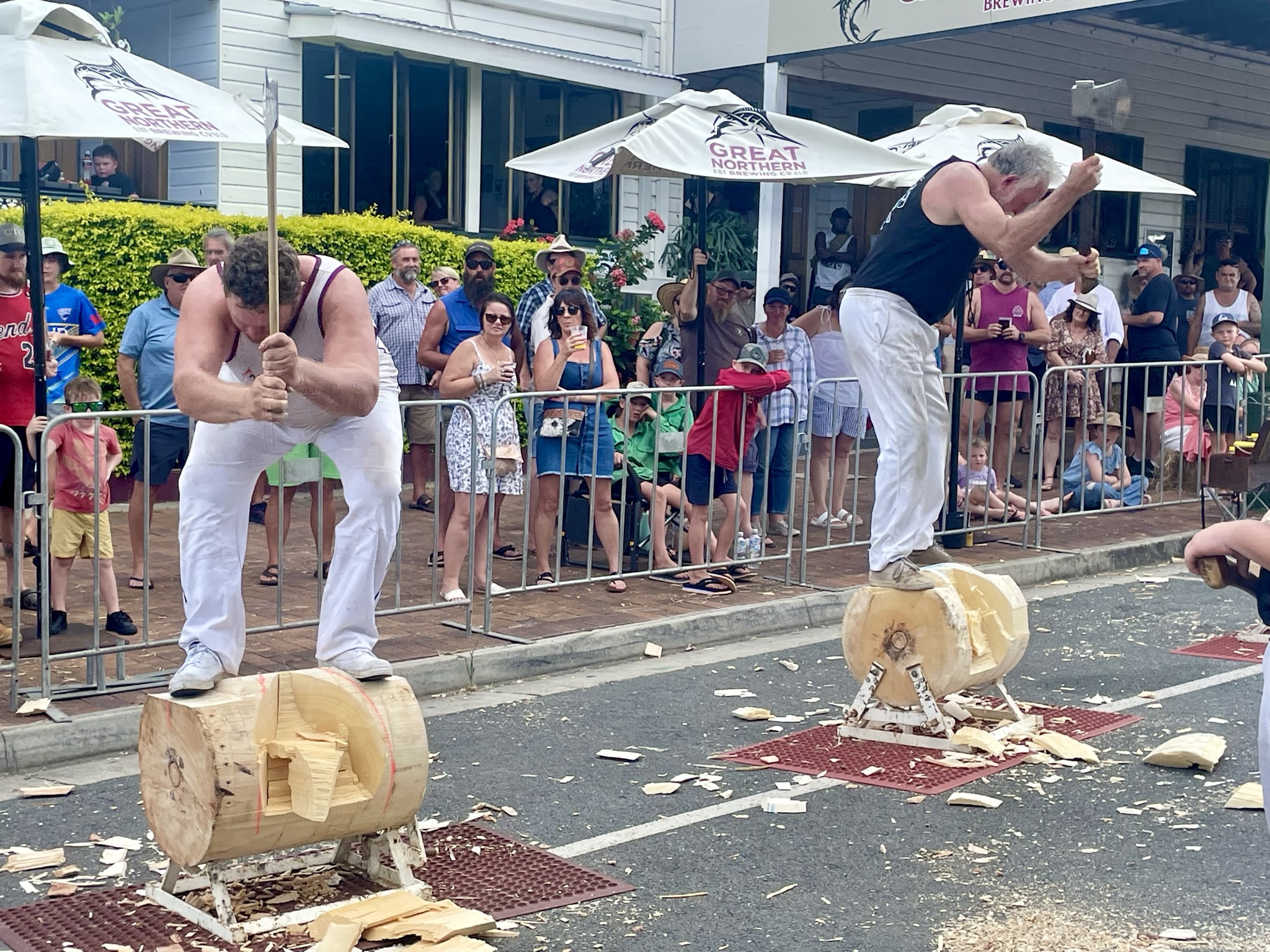 Woodchoppers on fire