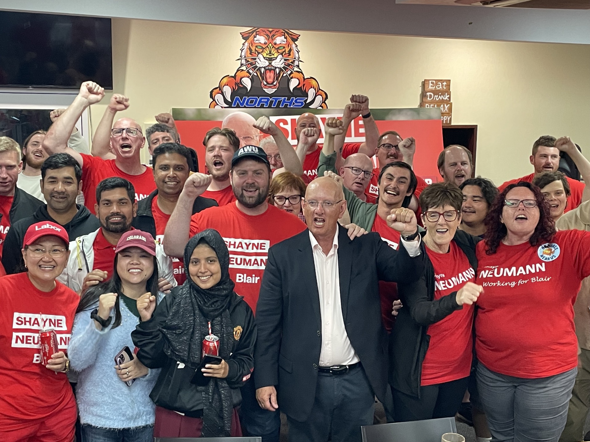 A sea of red floods regions