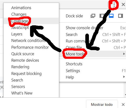 Google Chrome herramientas del desarrollador.