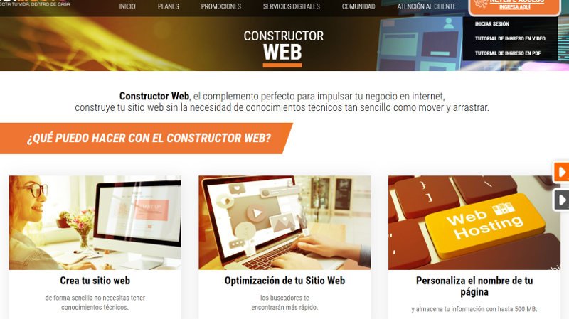 Constructor web de Netlife.