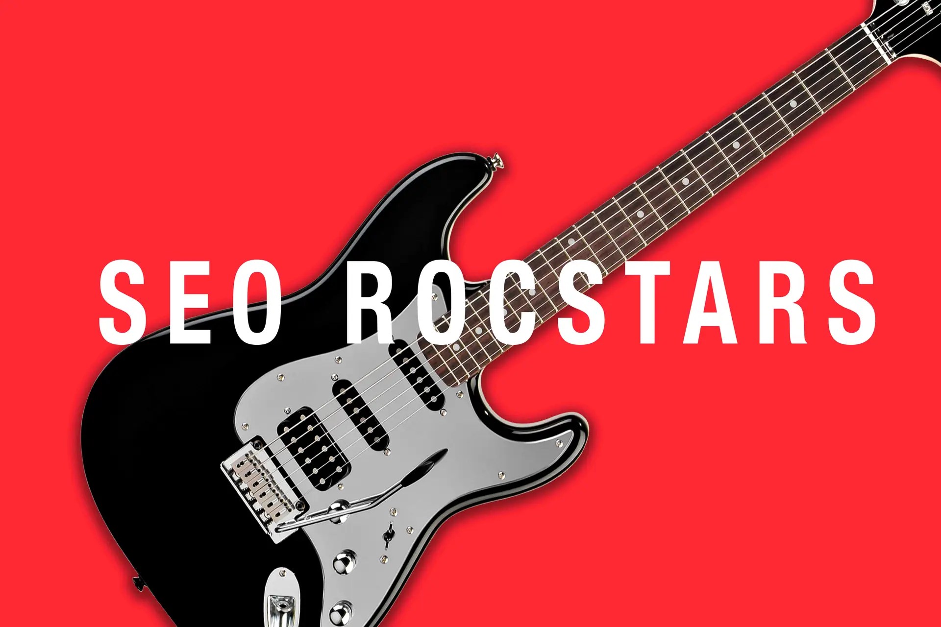 SEO Rocstars logo with a red background, black guitar, and white text displaying 'SEO Rocstars'.
