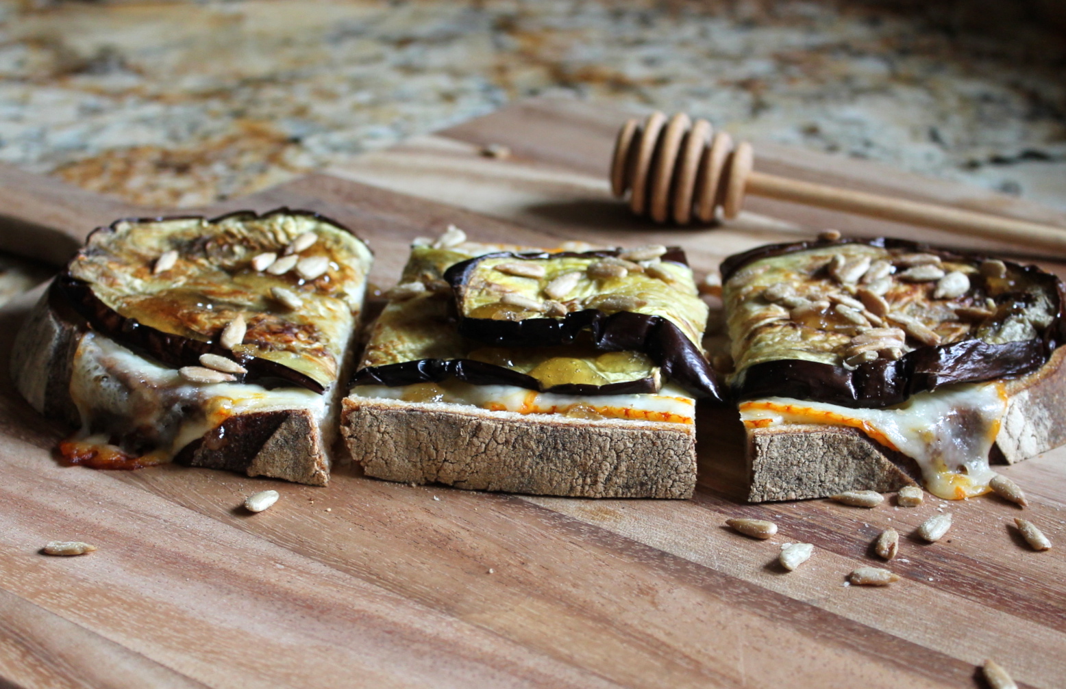 roasted eggplant tartine
