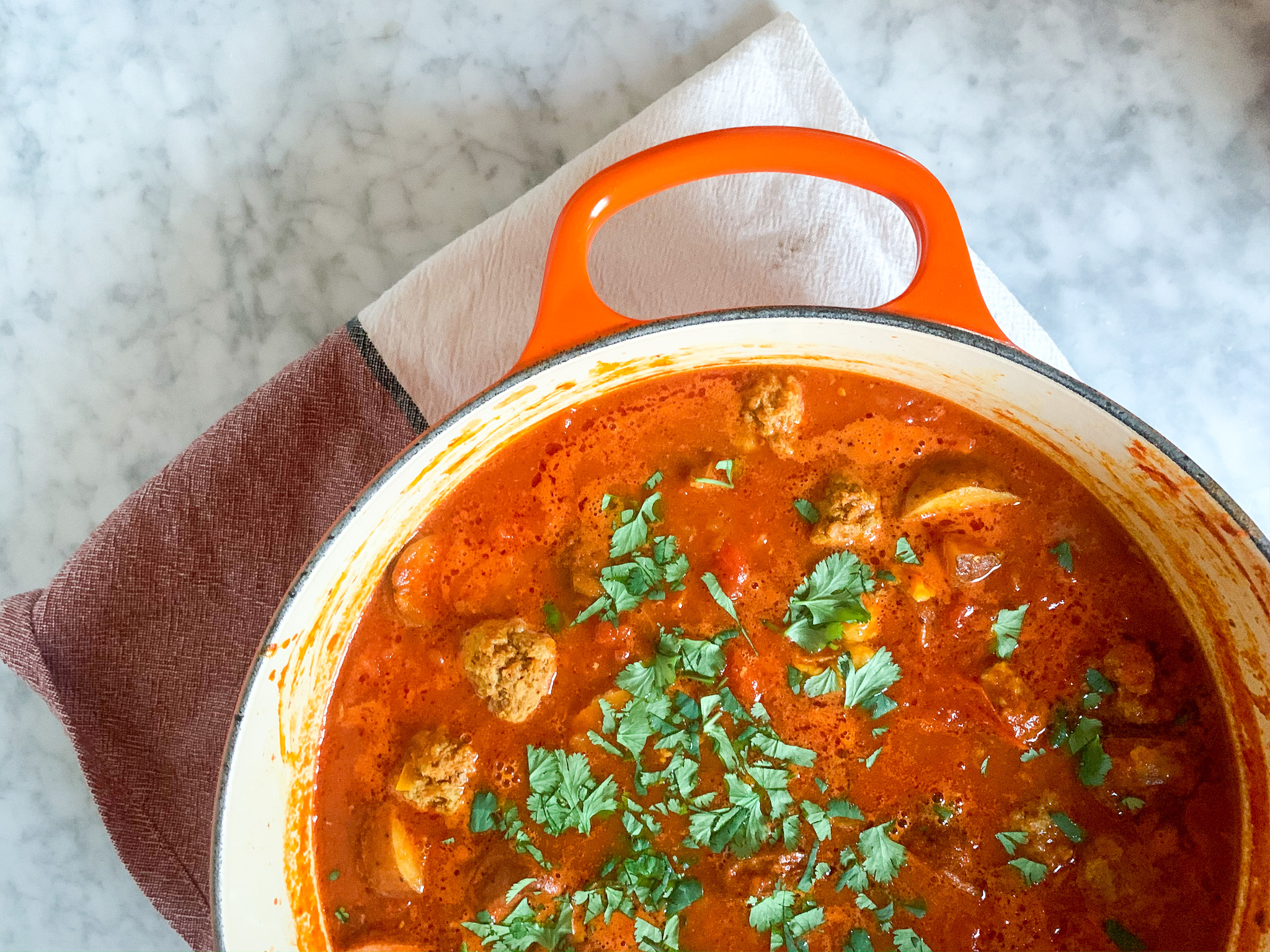 kaleh gonjeeshki - persian meatball and potato soup