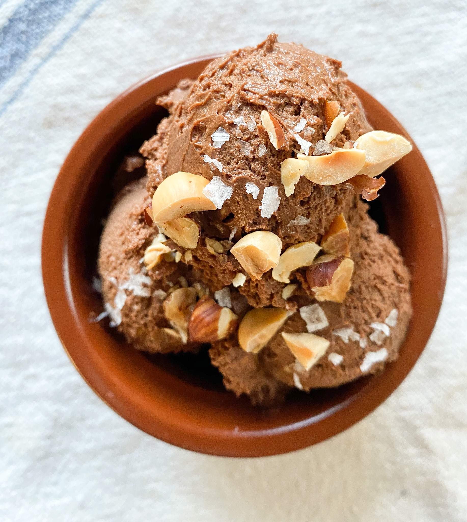 dark chocolate hazelnut semifreddo