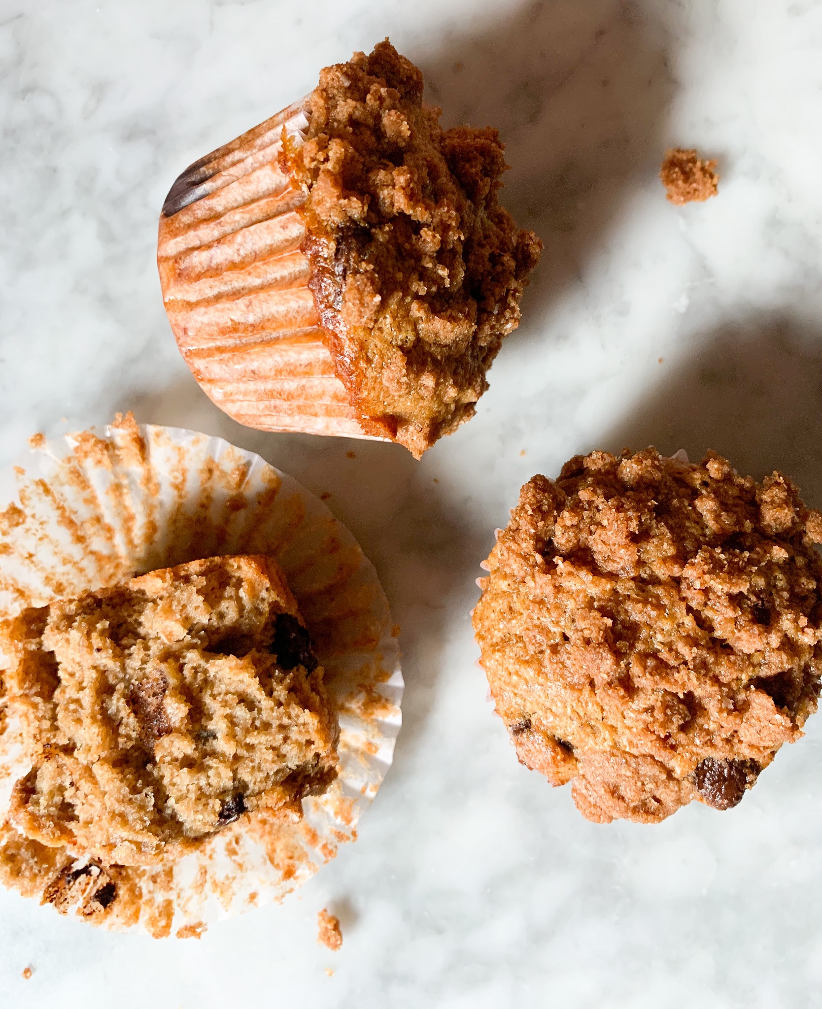 banana streusel muffins
