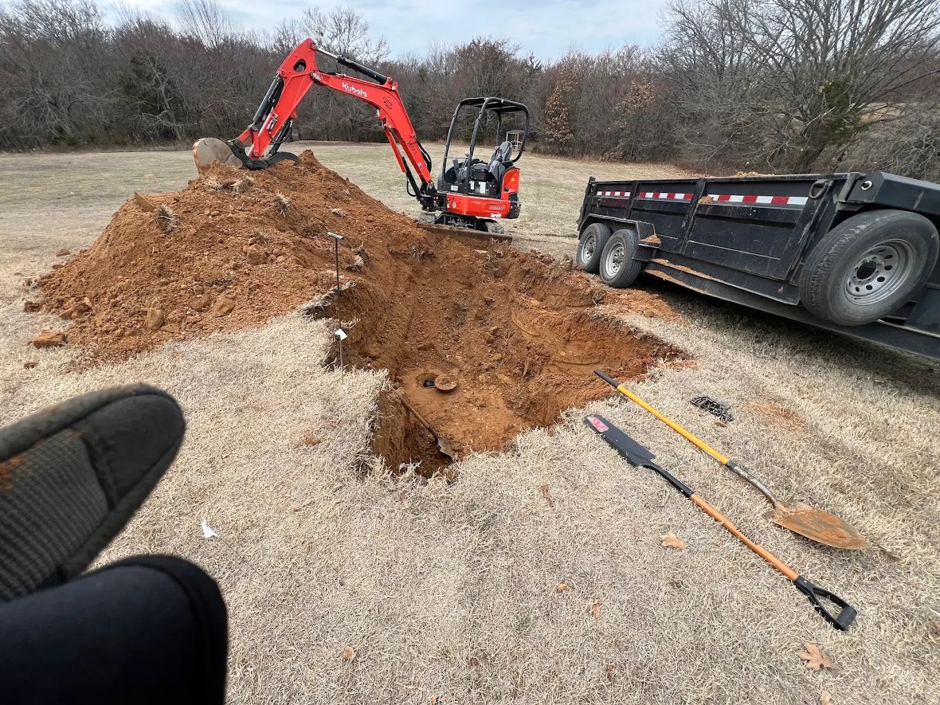 septic hole dig