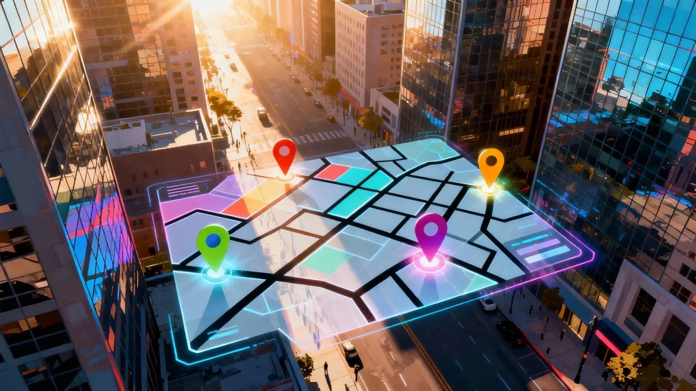 Contractor reach enhanced by Google Maps visualization.