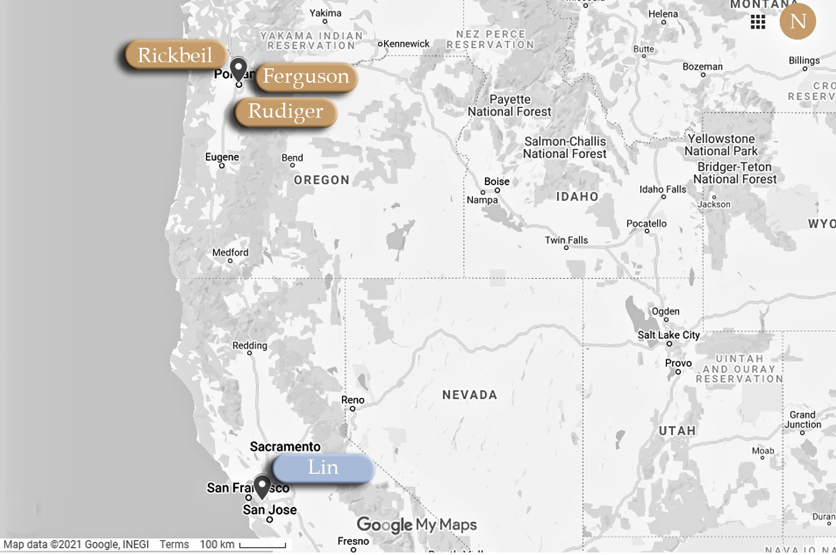 Mao showing locations of victims of Sebastian Shaw