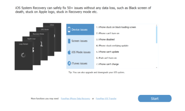 FonePaw iOS System Recovery Crack 8.8.0+ Serial Key Free!