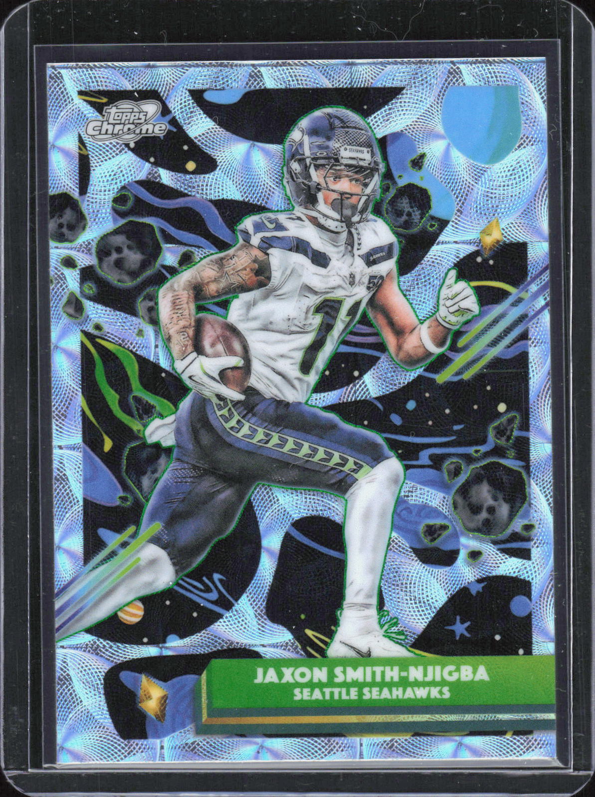 2025 Topps Chrome Cosmic #91 Jaxon Smith-Njigba Aqua Equinox Refractor #/199