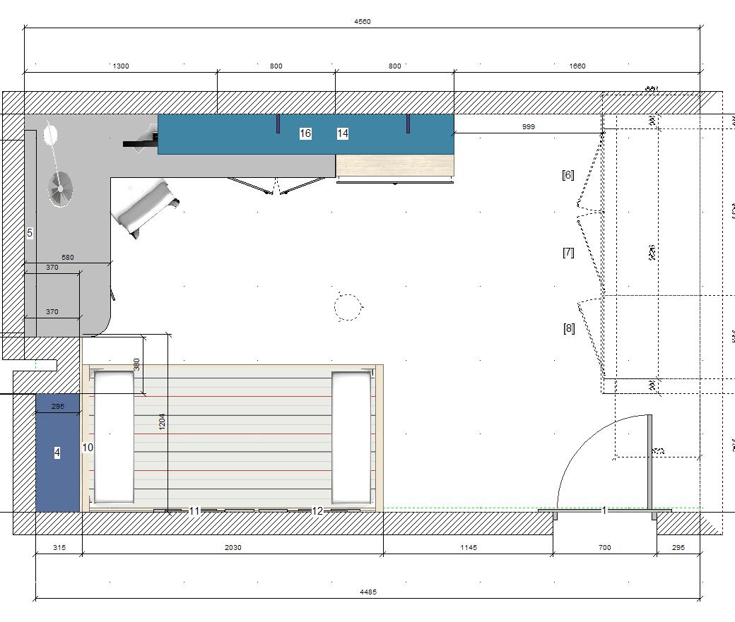 Planta dormitorio infantil
