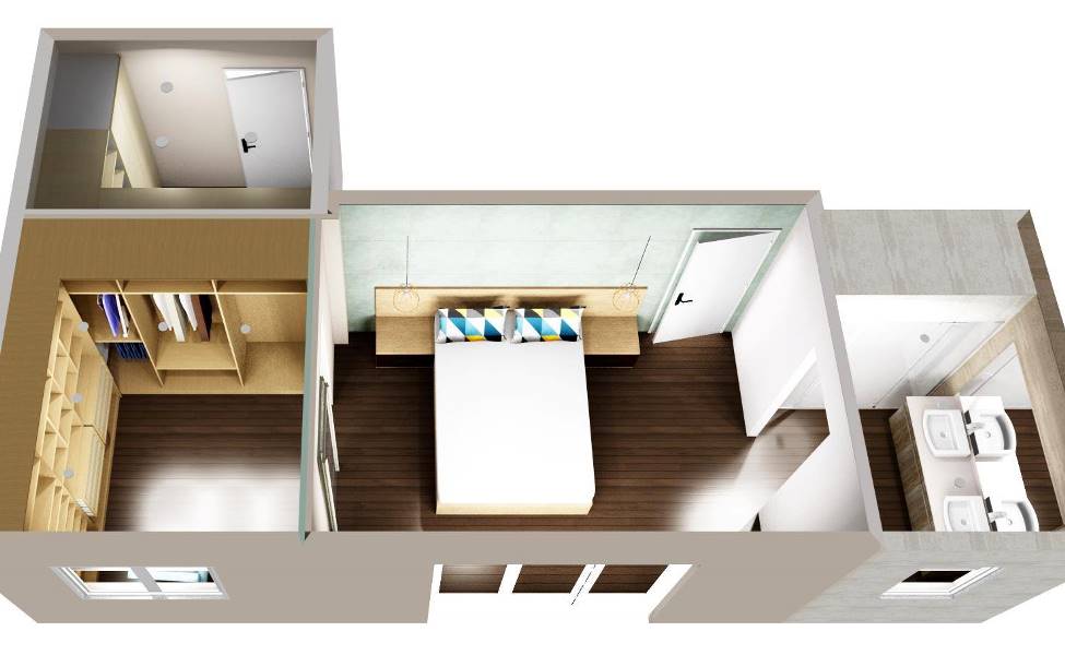 Proyecto planta en 3D chalet