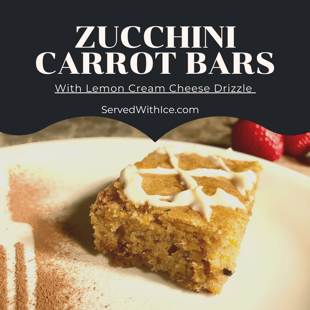 Zucchini Carrot Bars with Lemon Cream Cheese Drizzle
