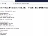 Html Basic Tutorials Ordered And Unordered Lists