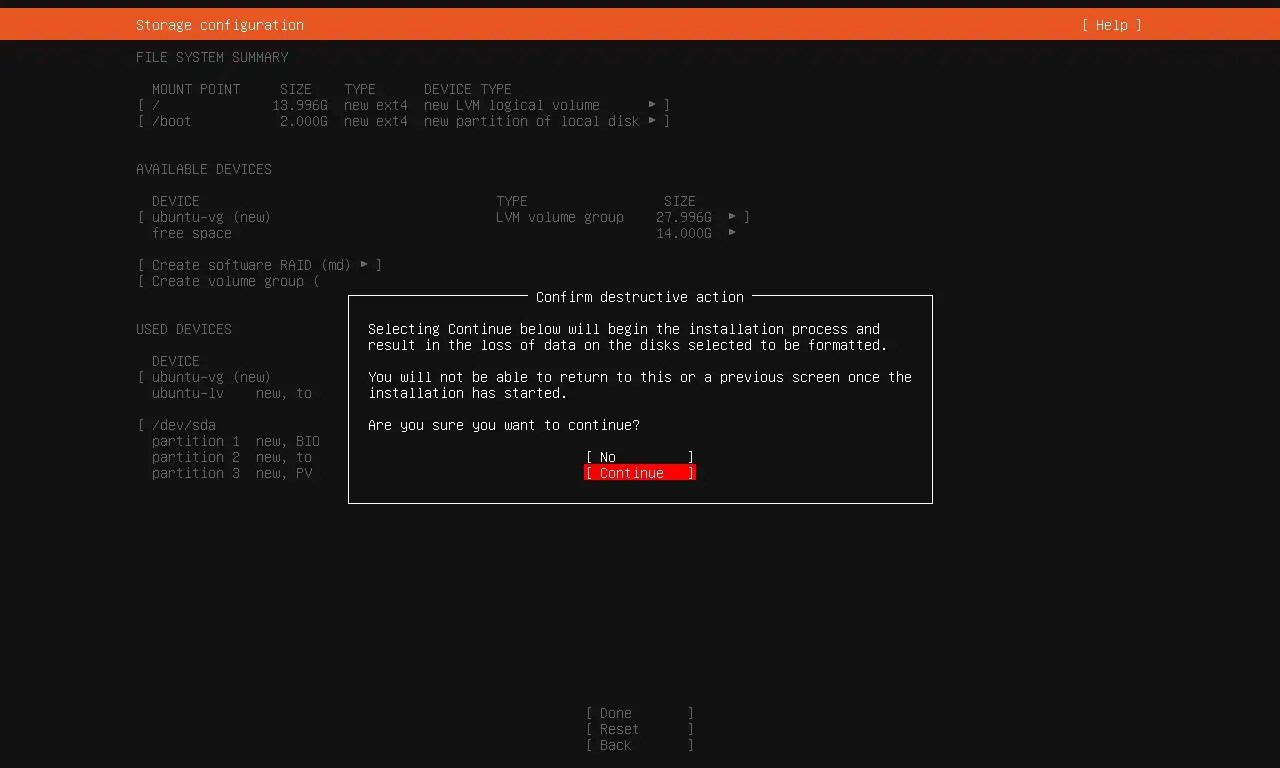 Confirm destructive action
