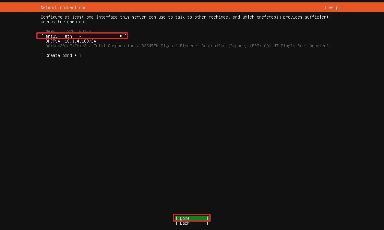 Network configuration