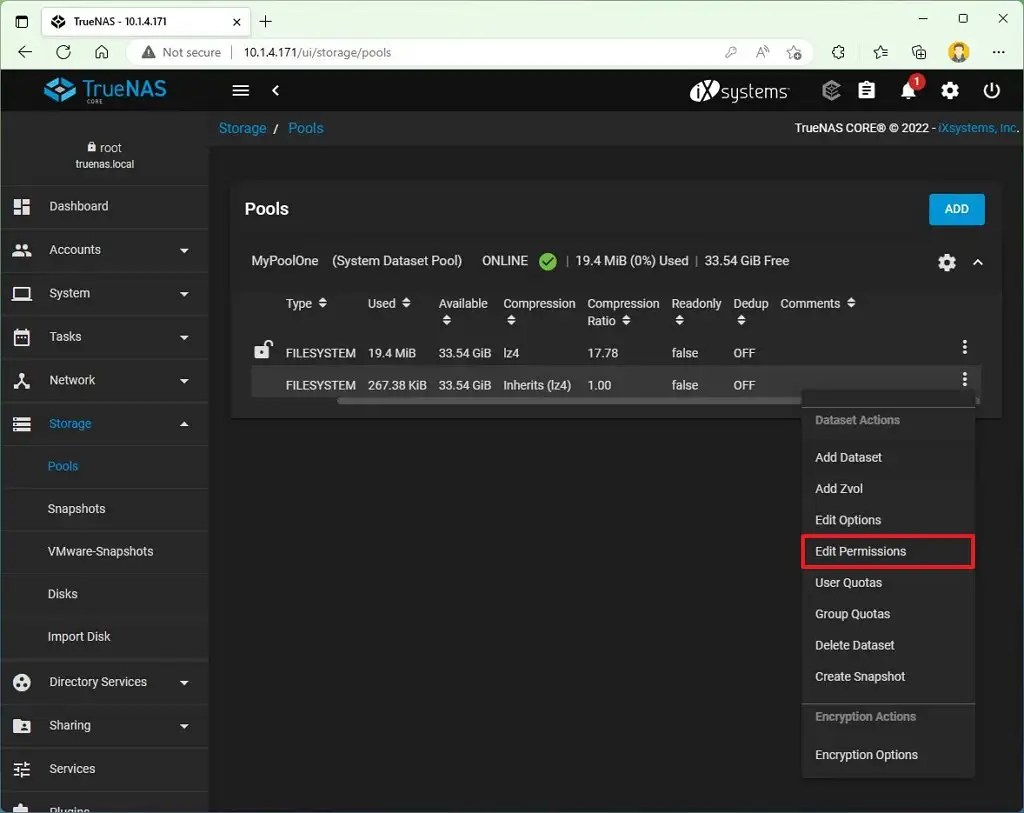 Dataset edit permissions